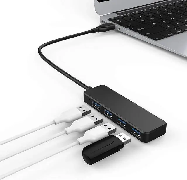 Alt view image 6 of 7 - USB Hub,4-Port USB 3.0 Hub USB Splitter USB Adapter USB Expander for Laptop/Xbox/Ps4/Flash Drive/Mobile HD/Console/Printer/Camera/Keyborad/Mouse
