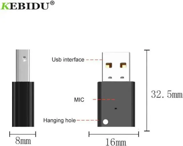 Alt view image 4 of 5 - Mini Wireless USB Bluetooth 5.0 Adapter For Car Radio Subwoofer Amplifier Multimedia Audio Adapter Bluetooth Receiver