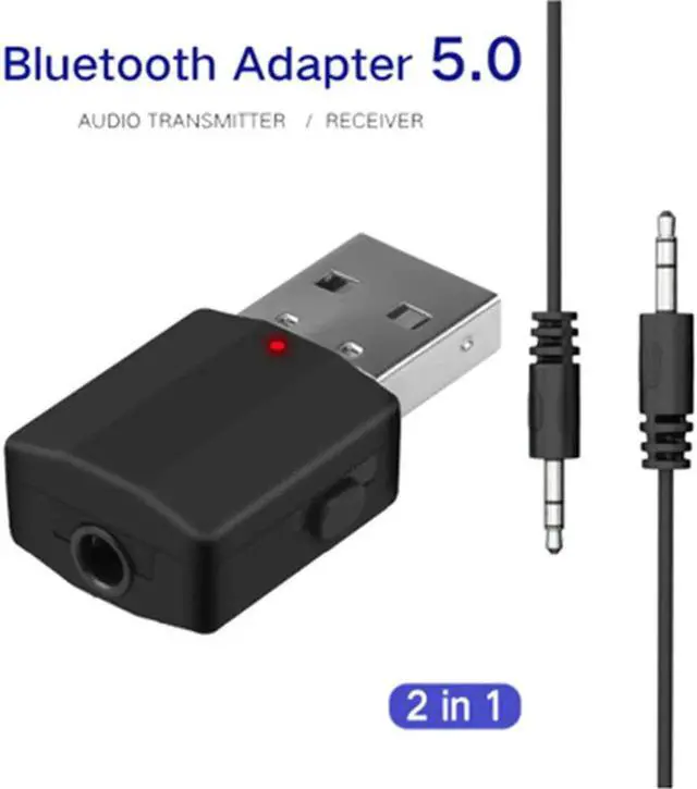 Main image of Switching Bluetooth 5.0 Adapter USB Transmitter Receiver 2 in 1 3.5mm Stereo Audio Adapter Wireless Digital Devices