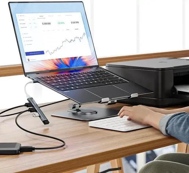 Alt view image 5 of 7 - USB C Hub, 4 Ports USB 3.0X1 USB 2.0X3 Hub Splitter with 5Gbps Data Transfer, USB C Splitter for Type C MacBook, Mac Pro, iMac, Surface, XPS, Flash Drive, Mobile HDD