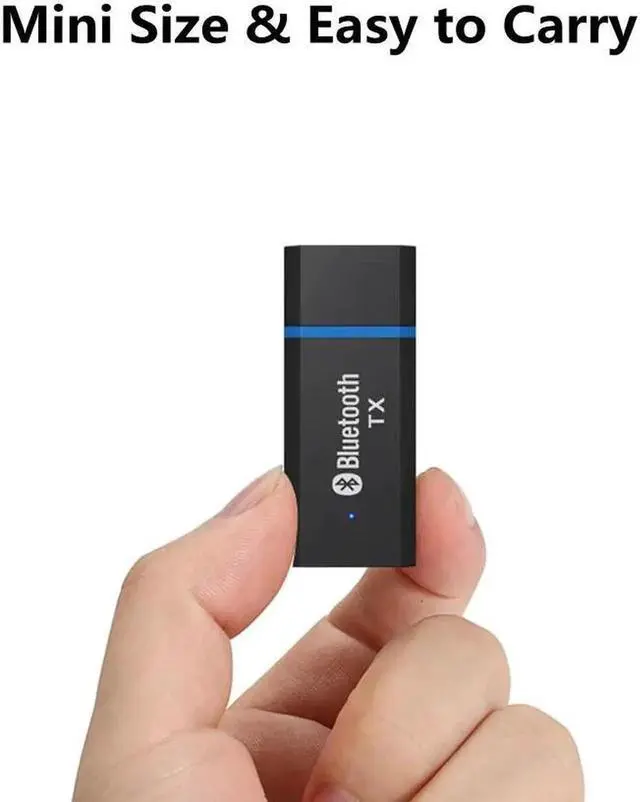 Alt view image 4 of 5 - Transmitter 5.0 + EDR Audio Adapter For TV PC Headphones 3.5MM Jack AUX USB Stereo Music Wireless Adapter Plug & Play