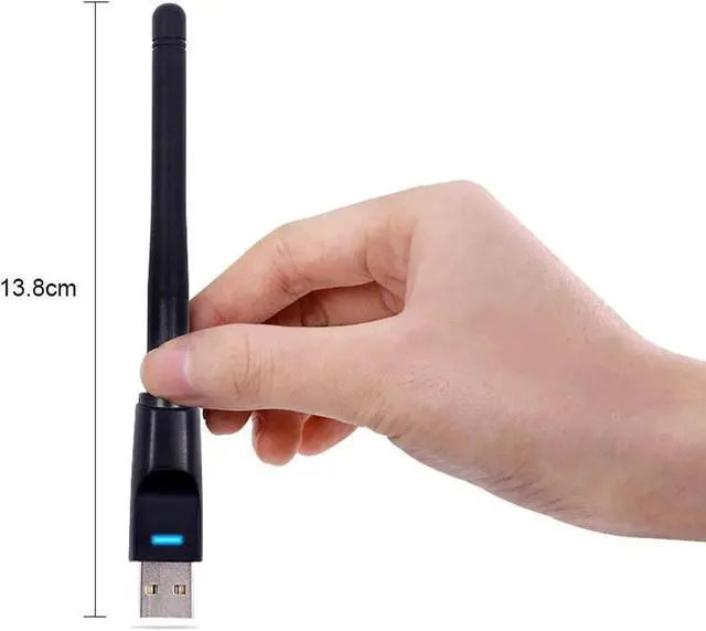 Alt view image 4 of 5 - 150Mbps Ralink RT5370 Wireless Network Card Mini USB 2.0 WiFi Adapter Antenna PC LAN Wi-Fi Receiver Dongle 802.11 b/g/n