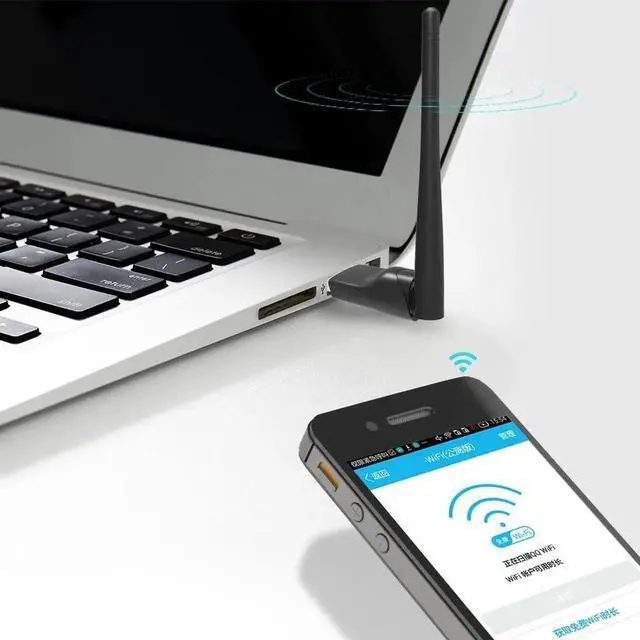 Alt view image 4 of 5 - RT5370 150M USB 2.0 WiFi Wireless Network Card 802.11 b/g/n LAN Adapter with rotatable Antenna and retail package XC1290