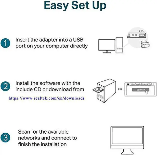Alt view image 4 of 5 - USB WiFi Adapter 150Mbps mini internet Network Card 802.11n/g/b Dongle Adapter Ethernet Receiver Wi-fi For PC Computer