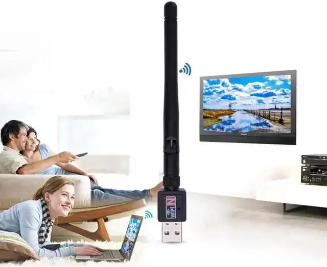 Alt view image 4 of 5 - 300Mbps USB 2.0 Wifi Router Wireless Adapter Network LAN Card with Antenna Computer and office accessories