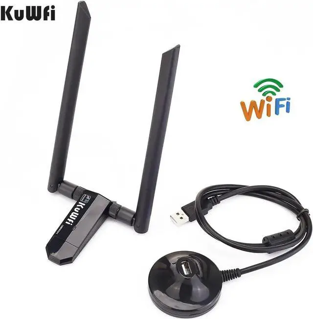 Alt view image 5 of 5 - 1200Mbps Wireless USB Network Card USB3.0 Dual Band 2.4G&5.8G Wifi Receiver&Wireless Adapter for PC With 2Pcs Antennas