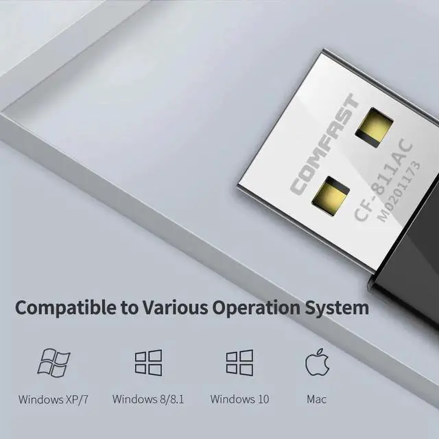 Alt view image 3 of 5 - CF-811AC 650Mbs USB Wireless 2.4G&5G Wifi Adapter High speed Network Card RTL8811 Dual Band 802.11 AC Antenna For Laptop Desktop