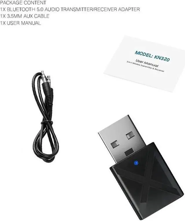 Alt view image 2 of 5 - Hot Car Bluetooth Transmitter Receiver V5.0 3.5mm AUX Stereo Wireless Bluetooth Adapter Bluetooth Transmitter For TV