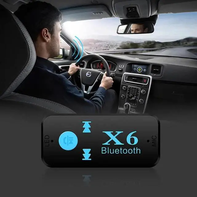 Alt view image 3 of 5 - Bluetooth 5.0 Receiver 3.5mm AUX Car Stereo Audio Music with Microphone HandFree Wireless Adapter Support TF Card