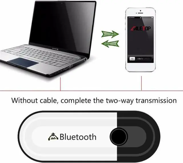 Alt view image 3 of 5 - Bluetooth 5.0 Audio Receiver Car AUX 2 in 1 Audio Wireless Adapter 3.5mm Jack For Headphone Car Speaker Kit USB Dongle