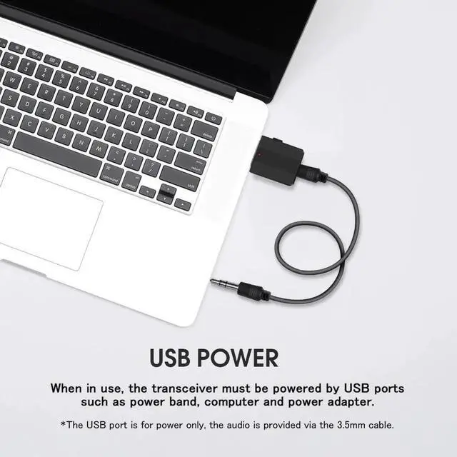 Alt view image 3 of 5 - Bluetooth 5.0 Transmitter Adapter TV Receiver 2 In 1 USB Bluetooth Wireless Adapters For PC Car Kit + Button Switch