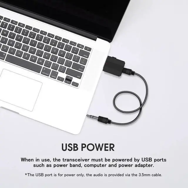 Alt view image 5 of 5 - 2 In 1 Bluetooth 5.0 Transmitter Adapter TV Receiver USB Bluetooth Wireless Adapters For PC Car Kit + Button Switch