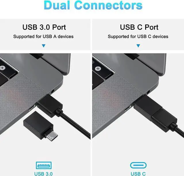 Alt view image 2 of 7 - USB C USB3.0 Multi Card Reader, 6-in-1 SD Card Reader USB for SD/CF/TF/XD/MS/M2 Memory Card, Micro SD Memory Card Reader 5Gbps Read and Write Compatible with Windows XP/Vista/7/8/10, Mac OS, Linux