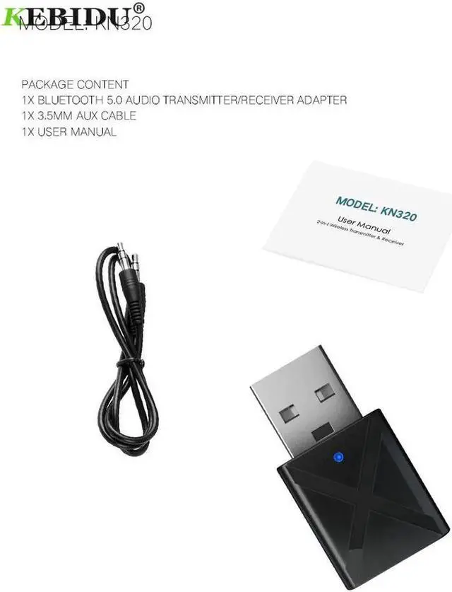 Alt view image 5 of 5 - USB Wireless Receiver Transmitters Bluetooth V5.0 Audio Music Stereo adapter Dongle for TV PC Bluetooth Speaker Headphone