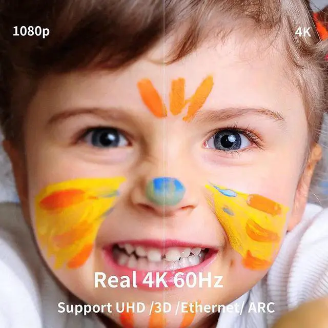 Alt view image 3 of 7 - 4K Micro HDMI to HDMI Cable Adapter, 4K 60Hz Ethernet 3D Audio Return, Compatible with GoPro Hero 8/7/6/5, Raspberry Pi 4, A6000, A6300, Nikon Camera, Lenovo Yoga 3 Pro, Yoga 710, 6ft