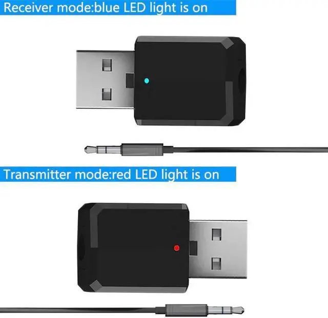Alt view image 2 of 5 - 5.0 2 in 1 Bluetooth Transmitter Receiver USB AUX 3.5mm Stereo music audio KN320 Bluetooth Wireless Adapter For TV Headphone Car
