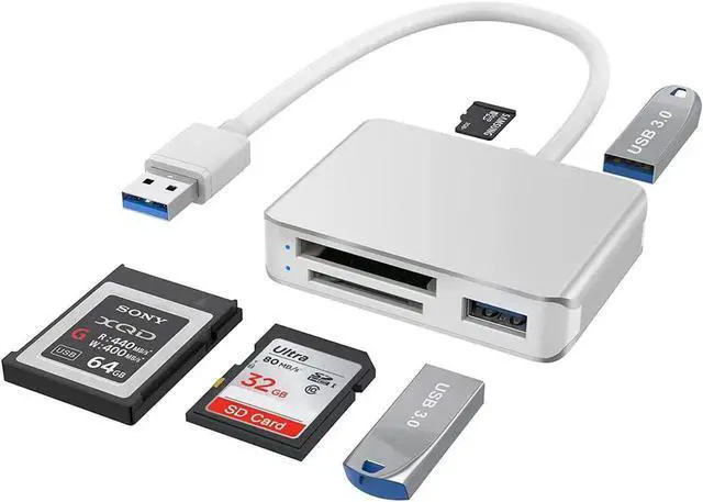 Main image of USB3.0 Port, Support Sony G/M Series Lexar 2933x/1400x USB Mark XQD Card, SD/SDHC/TF Card for Windows/Linux/Mac OS/Vista