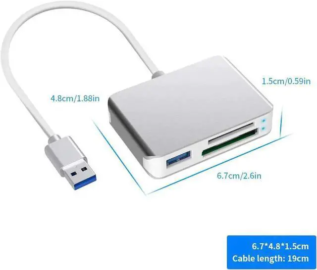 Alt view image 3 of 7 - USB3.0 Port, Support Sony G/M Series Lexar 2933x/1400x USB Mark XQD Card, SD/SDHC/TF Card for Windows/Linux/Mac OS/Vista