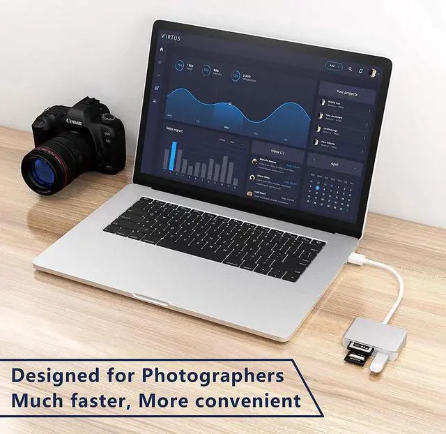 Alt view image 2 of 7 - USB3.0 Port, Support Sony G/M Series Lexar 2933x/1400x USB Mark XQD Card, SD/SDHC/TF Card for Windows/Linux/Mac OS/Vista