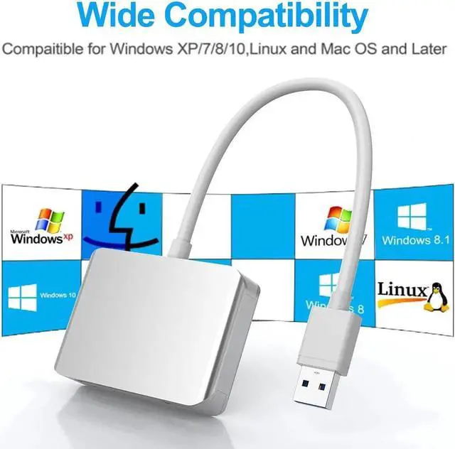 Alt view image 6 of 7 - USB3.0 Port, Support Sony G/M Series Lexar 2933x/1400x USB Mark XQD Card, SD/SDHC/TF Card for Windows/Linux/Mac OS/Vista
