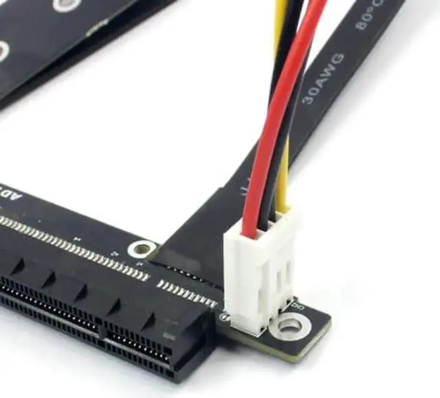 Alt view image 6 of 6 - Graphics Extension cable M.2 to x16 PCIE M2 to PCI Express Adapter cable 45cm Full Speed For PC Mining Bitcoin BTC