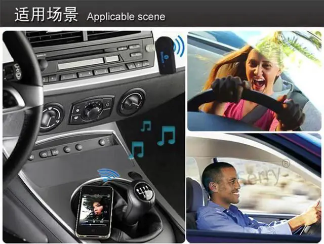 Alt view image 5 of 5 - Adapter 3.5mm Wireless Car Bluetooth Adapter AUX Audio MP3 Bluetooth Receiver Car Kit Wireless Handsfree Speaker
