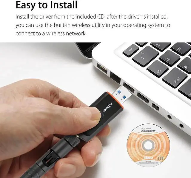 Alt view image 2 of 5 - JAENFONG 3.0 Wifi Adapter 2.4G 5G Driver Antenna 1200Mbps Wifi Ethernet Network Card Dual Band wireless Wifi Dongle Receiver