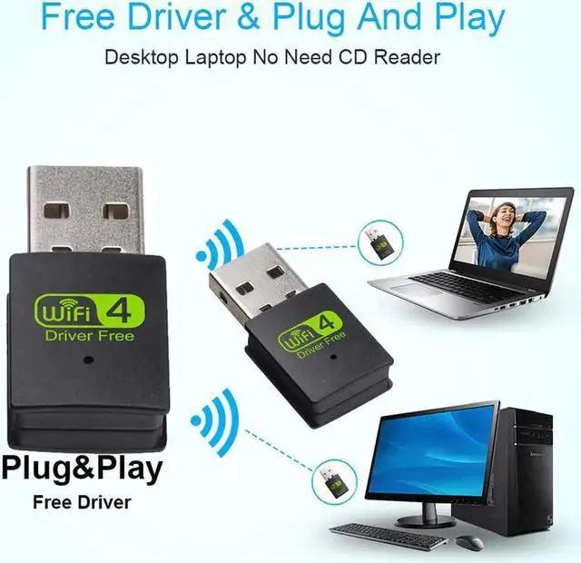 Alt view image 4 of 5 - JAENFONG  WiFi Bluetooth Adapter Dual Band Wireless External Receiver Dongle for PC Laptop DJA99