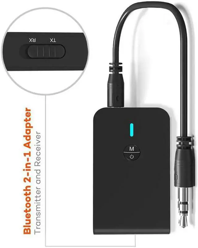 Alt view image 4 of 5 - JAENFONG 5.0 Bluetooth Adapter Wireless Audio Bluetooth Transmitter Receiver for PC TV Car 3.5mm AUX Music Receiver Sender Adaptador