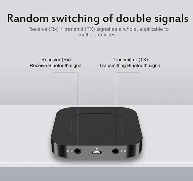 Alt view image 4 of 5 - JAENFONG 5.0 Transmitter Receiver APTX HD LL Bt Audio Music Wireless USB Adapter 3.5mm 3.5 AUX Jack/SPDIF/RCA for TV PC