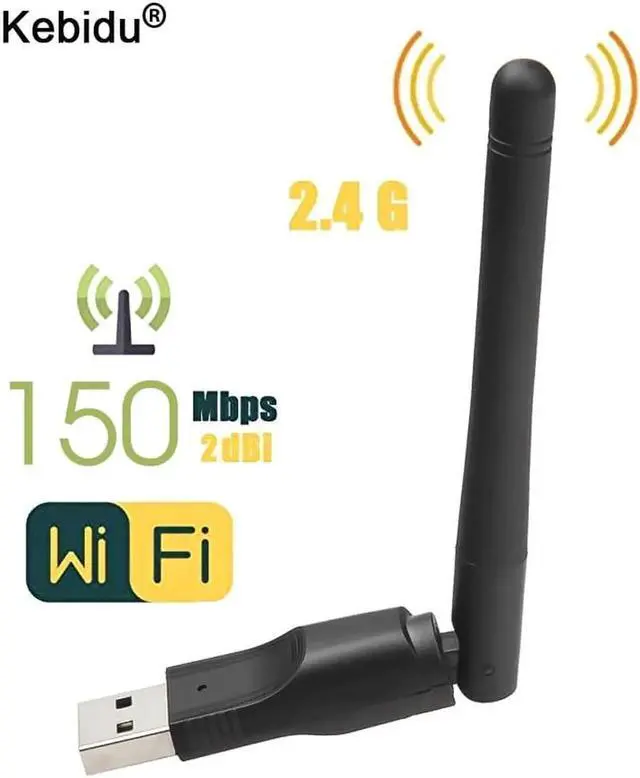Main image of JAENFONG 150M USB 2.0 WiFi Wireless Network Card 802.11 b/g/n LAN Antenna Adapter with Antenna for Laptop PC Mini Wi-fi Wi Fi Don
