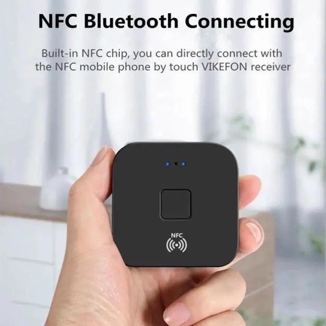 Alt view image 4 of 4 - JAENFONG 5.0 RCA Audio Receiver APTX LL 3.5mm 3.5 AUX Jack Music Wireless Adapter With Mic NFC For Car TV Speakers Auto ON/OFF