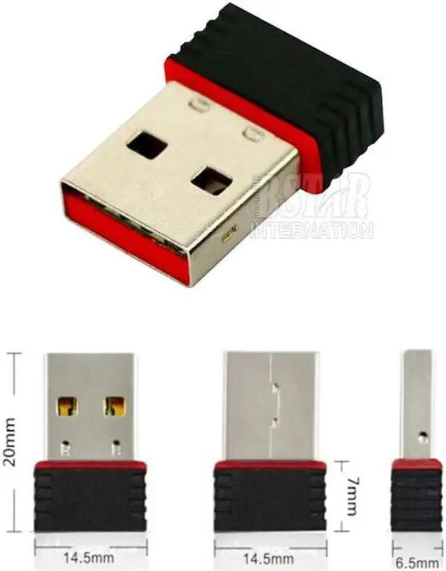 Alt view image 2 of 5 - JAENFONG quality Ralink RT5370 150Mbps 150M USB 2.0 WiFi Wireless Network Networking Card 802.11 b/g/n 2.4GHz LAN Adapter XC1291