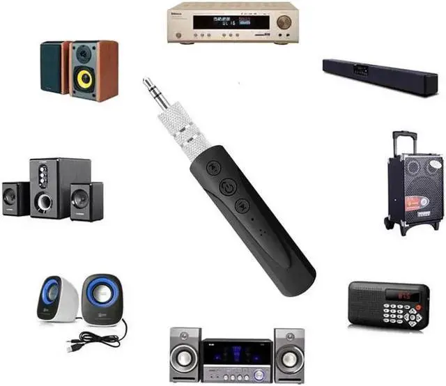 Alt view image 4 of 5 - JAENFONG 4.1 Receiver 3.5mm Jack Aux Audio Receiver Adapter For Phone Headphone Wireless Music MP3 Car Kit Adapter