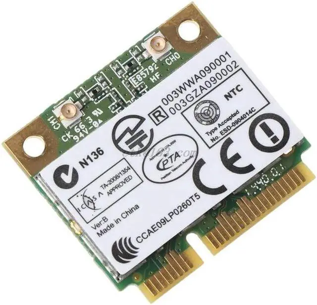 Alt view image 3 of 5 - JAENFONG For Atheros AR9287 AR5B97 Wireless Adapter 300 Mbps 802.11 b/g/n Mini Half PCI-E Wifi Card Converter