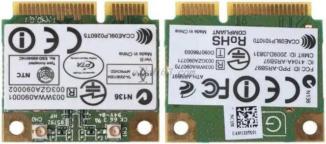 Alt view image 5 of 5 - JAENFONG For Atheros AR9287 AR5B97 Wireless Adapter 300 Mbps 802.11 b/g/n Mini Half PCI-E Wifi Card Converter