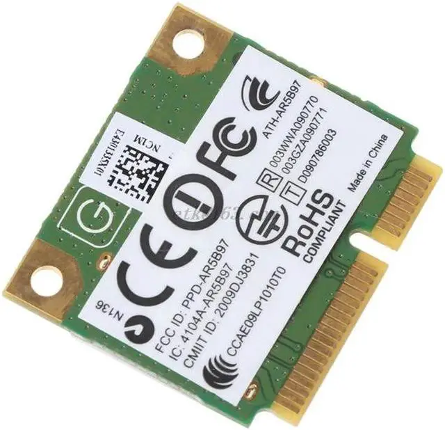 Alt view image 2 of 5 - JAENFONG For Atheros AR9287 AR5B97 Wireless Adapter 300 Mbps 802.11 b/g/n Mini Half PCI-E Wifi Card Converter