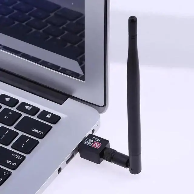 Alt view image 4 of 5 - JAENFONG 600M USB 2.0 Wifi Router Wireless 802.11 N Adapter Network LAN Card w/5dBI Antenna for Laptop/Computer/Internet TV/media players