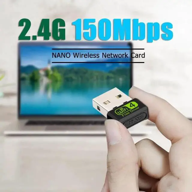 Alt view image 5 of 5 - JAENFONG 150Mbps Driver USB Wireless Adapter WiFi Receiver Dongle Network Card for Desktop PC Laptop Computer Windows
