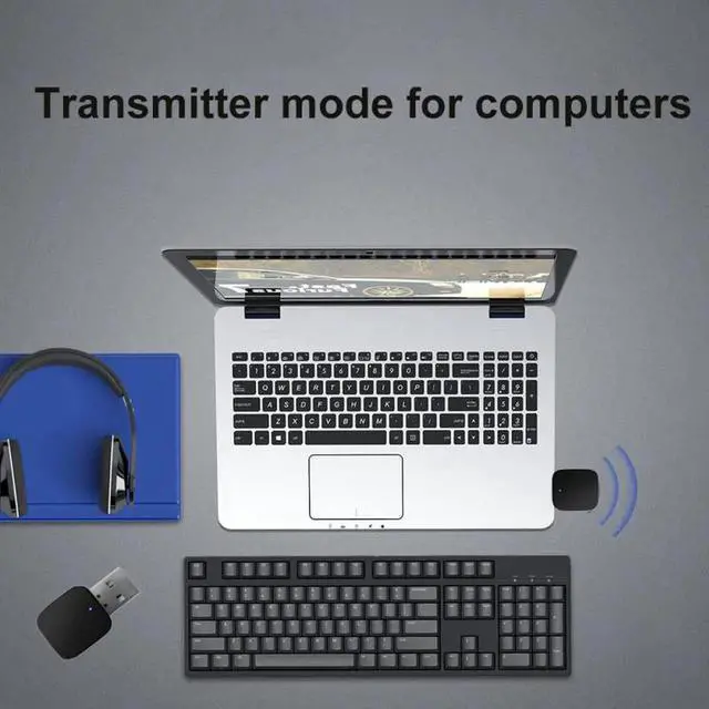 Alt view image 4 of 5 - JAENFONG 2 IN 1 USB Bluetooth 5.0 Audio Receiver Transmitter Mini 3.5mm Jack AUX USB Stereo Music Wireless Adapter For TV Car PC Headsets