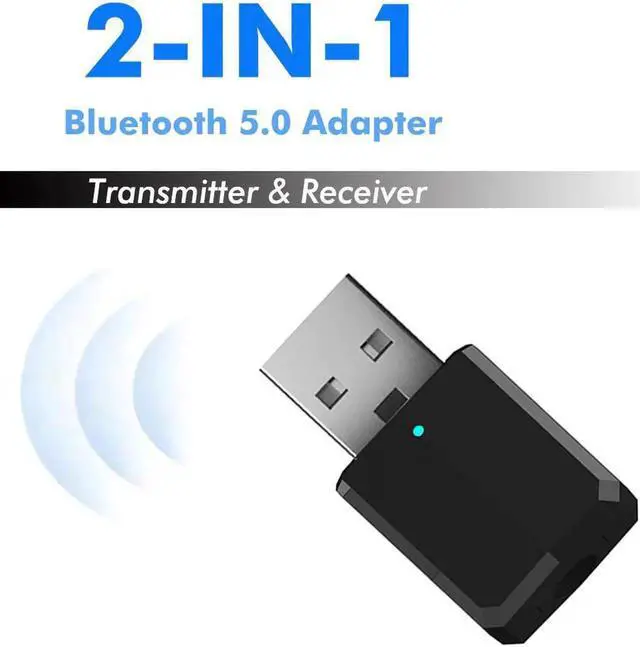 Main image of JAENFONG 5.0 2 in 1 Bluetooth Transmitter Receiver USB AUX 3.5mm Stereo music audio KN320 Bluetooth Wireless Adapter For TV Headphone Car
