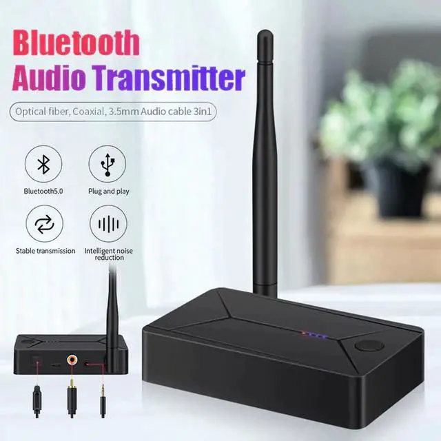 Main image of JAENFONG Optical Fiber Bluetooth Adapter 3.5Mm Aux Stereo Hifi Wireless Bluetooth 5.0 Audio Transmitter For Tv Pc Headset