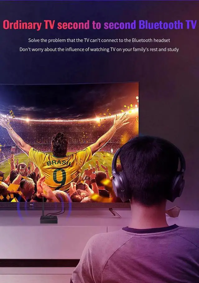 Alt view image 2 of 5 - JAENFONG Optical Fiber Bluetooth Adapter 3.5Mm Aux Stereo Hifi Wireless Bluetooth 5.0 Audio Transmitter For Tv Pc Headset