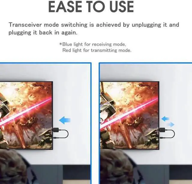 Alt view image 5 of 12 - JAENFONG Mini Stereo Bluetooth AUX RCA USB 3.5mm Bluetooth 5.0 Audio Receiver Transmitter Jack For TV PC Car Kit Wireless Adapter