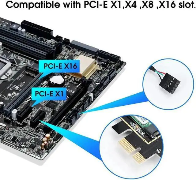 Alt view image 4 of 5 - JAENFONG WiFi Adapter 5 Ghz WiFi 6 ngw Wifi pci Antenna Wi fi Dongle Wi-Fi Bluetooth Adapter Network Card PCI Express
