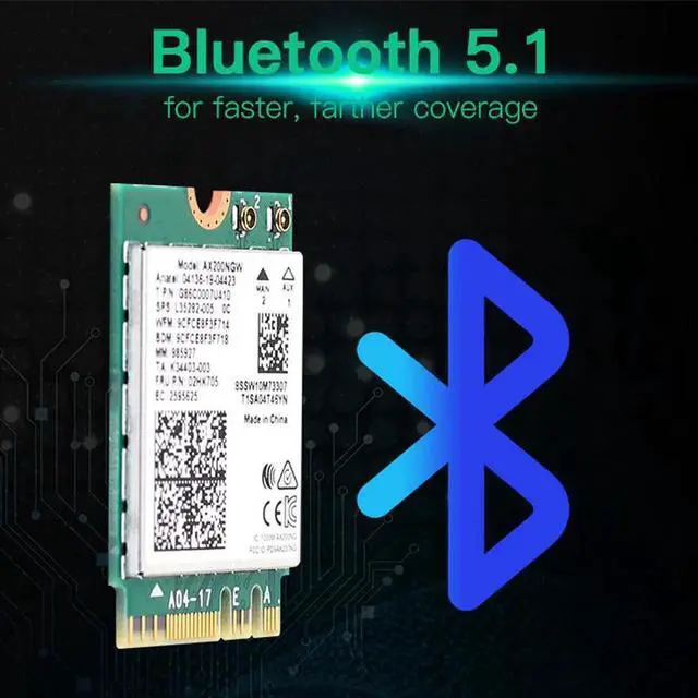 Alt view image 3 of 4 - JAENFONG A+E Key WiFi 6 AX200 Card To M Key NVMe SSD Port Wireless Adapter Wifi Bluetooth 5.1 3000Mbps 802.11ax Windows 10