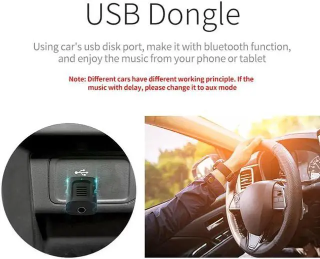 Alt view image 5 of 5 - JAENFONG 4 IN 1 3.5MM AUX USB Bluetooth Receiver For Car Kit Speaker Bluetooth Transmitter For TV PC Stereo Music Audio Wireless Adapter