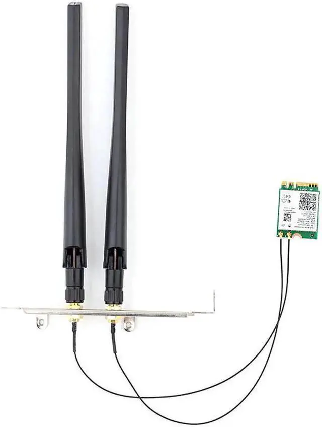 Alt view image 3 of 5 - JAENFONG band 2.4Gbps 802.11ax WiFi6 Desktop Kit AX200 Bluetooth 5.0 Wifi Card 2.4G/5Ghz MU-MIMO AX200NGW Adapter Antenna