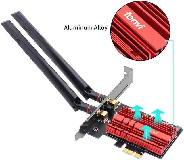 Main image of JAENFONG Dual Band 2.4Gbps WiFi 6 AX200 Gigabit Network Card Pcie Wifi Bluetooth 5.0 Wireless Adapter For Pc Desktop Windows 10