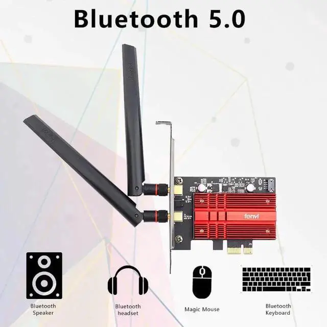 Alt view image 3 of 5 - JAENFONG 3000Mbps Wifi 6 Dual Band Desktop PCIe WiFi Adapter AX200 Wi-fi Card 802.11ax 2.4G/5Ghz Bluetooth 5.0 PCI Express Wireless